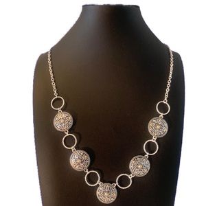Chico’s Silver Tone 36” Link Necklace